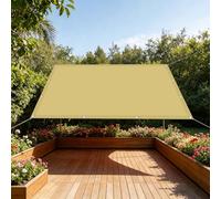 Vele Parasole 1.3 x 3 m Impermeabile Rettangolare Vele Ombreggianti con Occhielli e Corda per Auto, Piscina, Patio, Balcone, Piante, Pollaio, Allevamento Bestiame, Color Crema