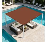 Vele Parasole 120 x 120 cm Protezione Solare Schermo UV Tenda a Vela Parasole con Occhielli e Corda per Esterno, Giardino e Terrazza, Balconi, Pergola Piscinae Campeggio, Rosso Ruggine