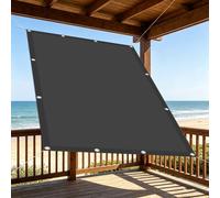 Vele Parasole 290 x 350 cm Protezione UV Resistente Vele Ombreggianti con Occhielli e Corda per Esterno, Giardino e Terrazza, Balconi, Pergola Piscinae Campeggio, Nero