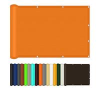 Vele Parasole da Giardino 240 x 390 cm Impermeabile Tenda Parasole con Occhielli e Corda per Balcone Piscina Terrazza & Giardino, Arancione