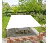 Vele Parasole da Giardino Grandi 3.5 x 3.5 m Quadrato impermeabile Vele Parasole da Giardino, La Distanza Tra i Fori è di 50 cm con Funi di Tensione, per Terrazze, Balconi, Bianco