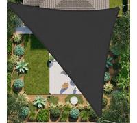 Vele parasole per patio esterno impermeabile 6 x 6 x 6 m nero copertura per baldacchino da giardino blocco UV resistente tenda parasole vela per cortile portico pergola ponte