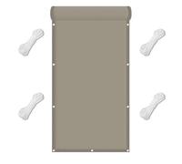 Vele Rettangolari da Giardino 120 x 420 cm Impermeabile Telo Ombra Tenda in Poliestere Pes con Protezione Antivento e UV Adatte per Piscina Feste e Spazi Esterni, Tortora