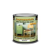 Veleca LEGNOPASTELLO Bianco - ml. 250 TINTA PASTELLO PER LEGNO INODORO ALL'ACQUA