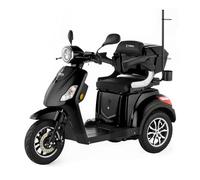 VELECO DRACO - Dispositivo Disabili a 3 ruote - Completamente assemblato e pronto all'uso - Freno magnetico automatico - Supporto per bastone da passeggio(NERO)