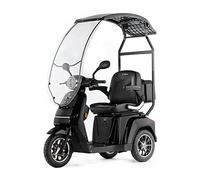 VELECO Turris con tetto - 3 ruote - Tetto con parabrezza - Batteria agli ioni di litio rimovibile - Esposizione LED - Ferting montato (nero)