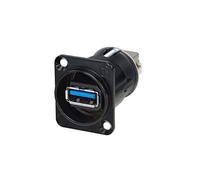 Neutrik - CAMBIO DI GENERE USB 3.0 REVERSIBILE (TIPO A E B) - CUSTODIA D NICHELATA - NERO