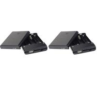 Veleman BH341USB 249005 - Supporto USB per 4 batterie AA (Confezione da 2)