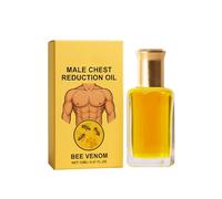 Veleno d'Api per Rafforzare i Muscoli del Petto,Thermofirm Bee Venom Gynecomastia Oil,Cura Massaggiante per il Rafforzamento della Pelle,