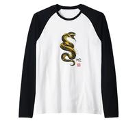Veleno del Serpente Nero Maglia con Maniche Raglan
