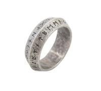 VELESAY Acciaio Inossidabile Uomo Anello Viking Rune Anello Vintage Gotico Vichingo Anello Nordico Vichingo Anello Rock Biker Punk Anello per Uomo Donne Argento-Tone US12