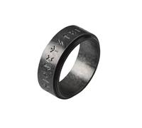 VELESAY Anello Vichingo Uomo Acciaio Inossidabile Anello Viking Rune Anello Nordico Vichingo Anello Vintage Gotico Punk Anello Donne Nero US11