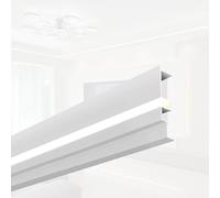 veletta led soffitto 50 100 150 200 300 400 500 Cm Lunghezza Modanatura In Alluminio Illuminata, Diffusore Per Canale Luminoso Modanatura Per Corridoio(L 100 cm x W 15 cm)