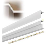 veletta led soffitto Canale Luminoso Lineare A Illuminazione Indiretta, Illuminazione A Battiscopa Con Profilo In Alluminio Bianco Per Soggiorni/cucine(L 150 cm x W 15 cm)