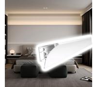 Veletta LED Soffitto Canali a strisce per luci da parete/soffitto interni, diffusore di luce lineare ad angolo moderno con connettore ad angolo per hotel/camera(A Style,23 ft (7 m))