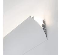 Elitix Veletta LED Soffitto Diffusore Canale Luce Striscia LED con Angolo 90 Gradi, Morsetto Lampada Ad Arco LED per Bordatura Parete, Profilo Striscia Luce Alluminio per Interni(500 cm(16.4 ft))
