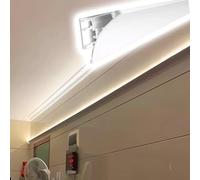 Veletta LED Soffitto Strisce luminose a nastro LED per illuminazione indiretta Canali per strisce luminose a LED da 8-12 mm, Copertura commerciale per diffusore(A Style,7 m/23 ft)