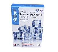 Velfont coprimaterasso proteggi materasso con angoli termoregolatore in tessuto outlast di 100% cotone, Matrimoniale cm 160x190/200