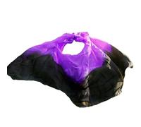 Veli a sciarpa da danza del ventre, Sciarpa da palco tinta fatta a mano in vero velo di danza del ventre in seta multicolore, varie dimensioni(Color 10-ye,M-250x114cm)
