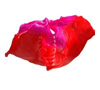 Veli a sciarpa da danza del ventre, Sciarpa da palco tinta fatta a mano in vero velo di danza del ventre in seta multicolore, varie dimensioni(Color 9-ye,S-200X90cm)