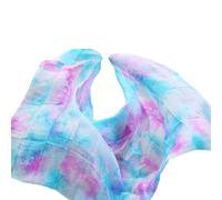 Veli a sciarpa da danza del ventre, Sciarpa da palco tinta fatta a mano in vero velo di danza del ventre in seta multicolore, varie dimensioni(Color 21-dz,L-270x114cm)