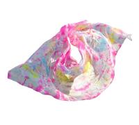 Veli a sciarpa da danza del ventre, Sciarpa da palco tinta fatta a mano in vero velo di danza del ventre in seta multicolore, varie dimensioni(Color 23-dz,XL-300x114cm)