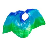 Veli a sciarpa da danza del ventre, Sciarpa da palco tinta fatta a mano in vero velo di danza del ventre in seta multicolore, varie dimensioni(Color 18-dz,S-200X90cm)