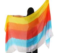 Veli a sciarpa da danza del ventre, Velo di seta for danza del ventre, dimensioni multiple, oggetti scena multicolori, sciarpa a mano, scialle(S Real Silk Veils,300x114cm)
