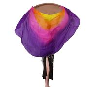 Veli da Danza del Ventre per la Pratica Classico velo di seta da 250*114 cm for danzatrice del ventre, accessorio for spettacoli teatrali, sciarpa a mano, scialle, for costume danza(Style-C,250x114cm)