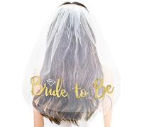 Veli da sposa corti in tulle, velo da addio al nubilato per la sposa,Elegante copricapo da sposa Velo da addio al nubilato - Tulle corto con pettine, per feste di addio al nubilato per decor