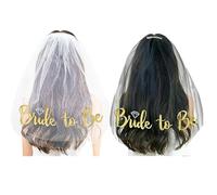 Veli da sposa corti in tulle, velo da addio al nubilato per la sposa - Velo da sposa elegante Veli da sposa di lusso,Tulle corto con pettine, per feste di addio al nubilato per decorazioni d