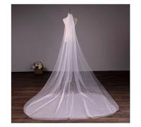 Veli da sposa in pizzo, Velo da sposa con pettine multicolore a più strati 200-500 cm(Ivory 2 Layers,500cm)