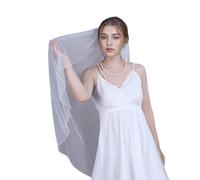Veli da sposa lunghi a punta delle dita con elegante design con perline, facili da indossare, pettine per capelli, veli da sposa per occasioni formali e matrimoni