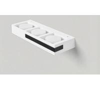 VELIA applique a parete 3 luci attacco GX53 Nera 35,2cm h.5cm in gesso e alluminio