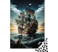 Veliero Antico Puzzle per Adulti Puzzle 1000 Pezzi Viaggio Oceanico Gioco di Puzzle 1000 Pezzi Carta Puzzle per Famiglia 38x26cm/1000pcs 38x26cm/1000pcs