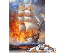 Veliero maestoso Puzzle in Legno 500 Pezzi Adulto Puzzle Decorazione Interna Unica Per Gioco Familiare Regalo Per Amore E Amico Divertimento Gioco Stress Relief 500pcs (52x38cm)