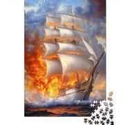 Veliero maestoso Puzzle in Legno Adulto 1000 Pezzi Regalo Per Amore E Amico Gioco Education Per Gioco Familiare Decorazione Interna Unica Stress Relief 1000pcs (75x50cm)