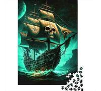 Veliero Misterioso Puzzle 1000 Pezzi Carta per Adulti Scena Notturna sul Mare Gioco di Puzzle 1000 Pezzi Relax Famiglia Arredo Regalo 70x50cm/1000pcs