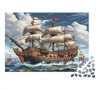 Veliero Storico Puzzle 1000 Pezzi Carta per Adulti Scena Navigazione Oceano Relax Interazione Famiglia Regalo Casa 70x50cm/1000pcs