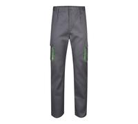 Velilla 103004 - Pantaloni multitasche, Grigio e verde lime, 44