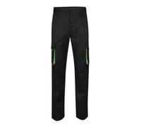 Velilla 103004 - Pantaloni multitasche, nero e verde lime, 50