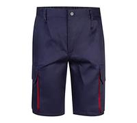 Velilla 103007 Bermuda Bicolore Multitasche, Blu Navy e Rosso, Taglia 40
