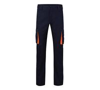 VELILLA 103024s Pantalón Stretch Bicolor Multibolsillos Color Azul Navy Y Naranja Talla 48 Multitasche, Blu Arancione, Taglia Unisex-Adulto