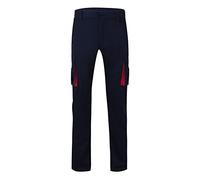 VELILLA 103024s Pantalón Stretch Bicolor Multibolsillos Color Azul Navy Y Rojo Talla 38 Multitasche, Blu Rosso, Taglia Unisex-Adulto