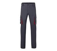 VELILLA 103024s Pantalón Stretch Bicolor Multibolsillos Color Gris Y Rojo Talla 46 Multitasche Grigio/Rosso Taglia Unisex-Adulto