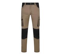 VELILLA 103031S Pantaloni stretch Bicolore, Beige e Nero, Taglia 50, beige e nero, 54