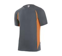 Velilla 105501 Camiseta técnica Bicolor m/c Color Gris/Naranja flúor Talla L