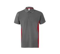 VELILLA Polo Bicolore a Maniche Corte, Colore Grigio e Rosso, Taglia XS Corta, Unisex-Adulto