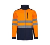 VELILLA 106004, Giacca Soft Shell Bicolor, Blu Navy e Arancione Fluor, X-Large