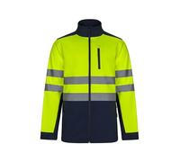 VELILLA 106004, Giacca Soft Shell Bicolor, Blu Navy e Giallo Fluor, XX-Large